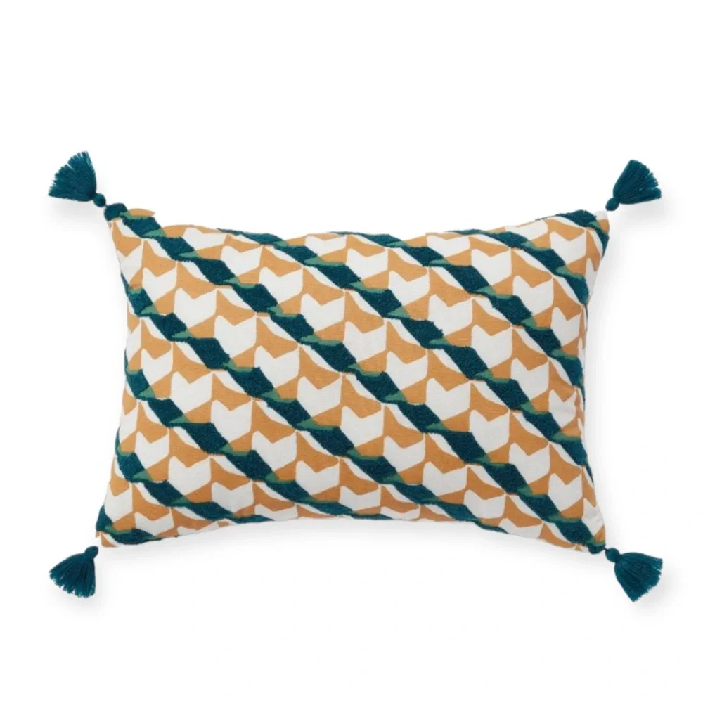 Threshold Geo Print Embroidered Throw Pillow Set of 2